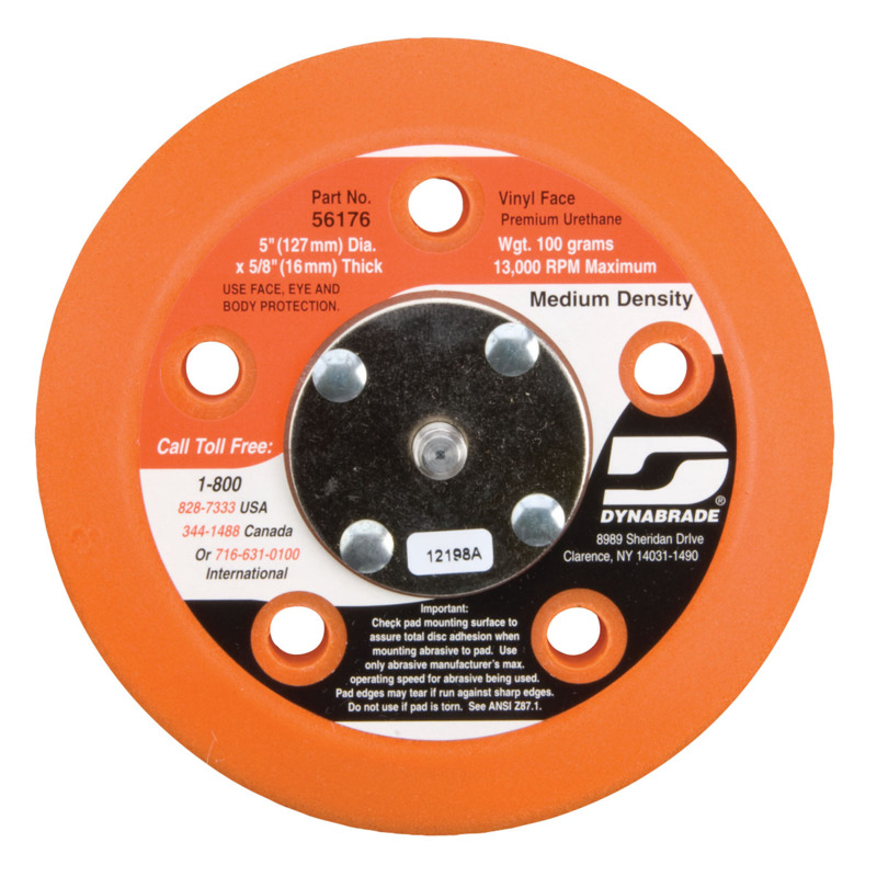 5" (127 mm) Dia. Vacuum Disc Pad, Vinyl-Face