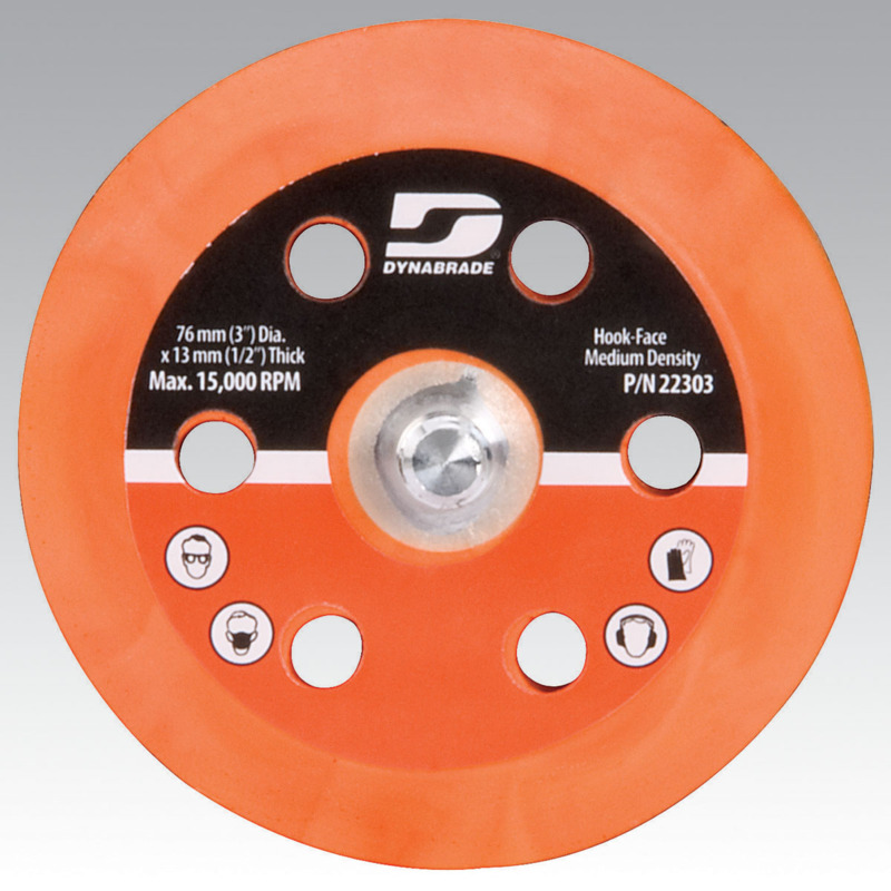 3" (75 mm) Dia. 6 Hole Vacuum Disc Pad, Long Hook-Face