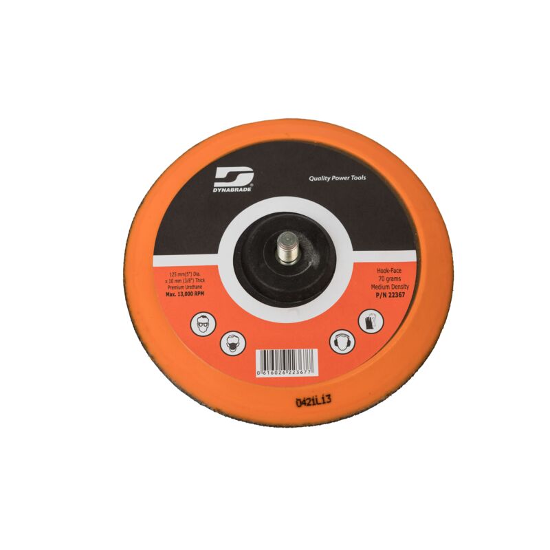 5" (125 mm) Dia. Non-Vacuum Disc Pad, Short Hook-Face