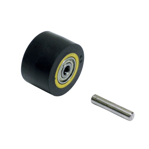 Contact Wheel Ass'y, 3/4" Dia. x 1/2" W x 3/8" I.D., Crown Face, 70 Duro Rubber
