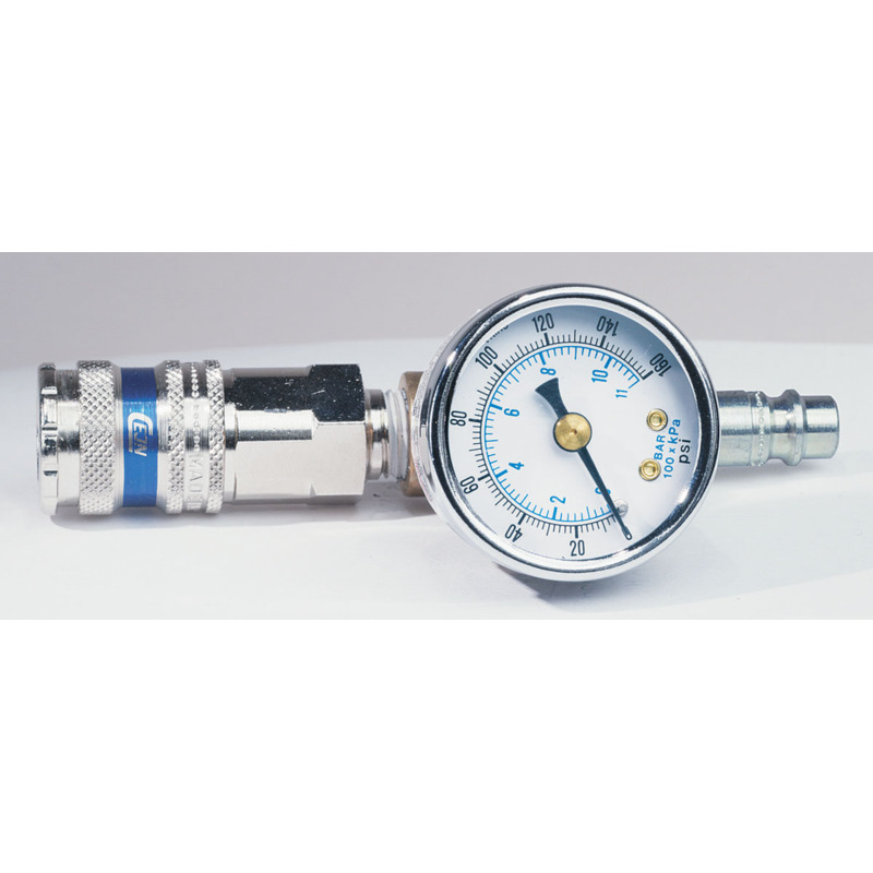 1/4" Coupler w/Pressure Gauge